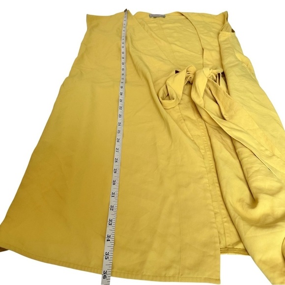 Everlane Japanese GoWeave Wrap Dress Short Sleeve Mini Yellow Size 6 Summer - Picture 6 of 8